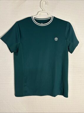 Wimbledon Dark Teal Crew Neck Performance Polo